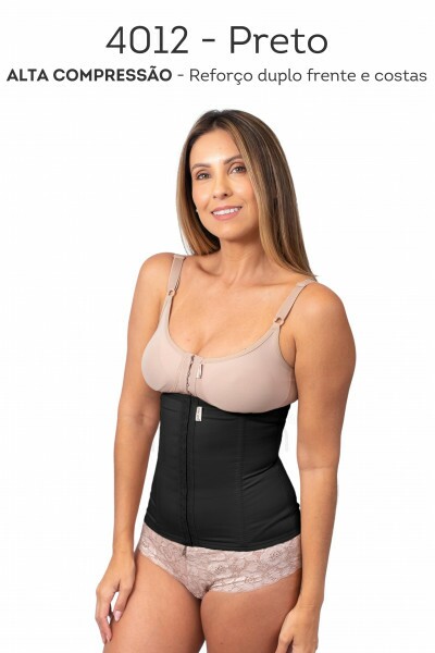 Cinta abdominal com fechamento frontal e 4 barbatanas - Plus Size 4012PSGPESS1